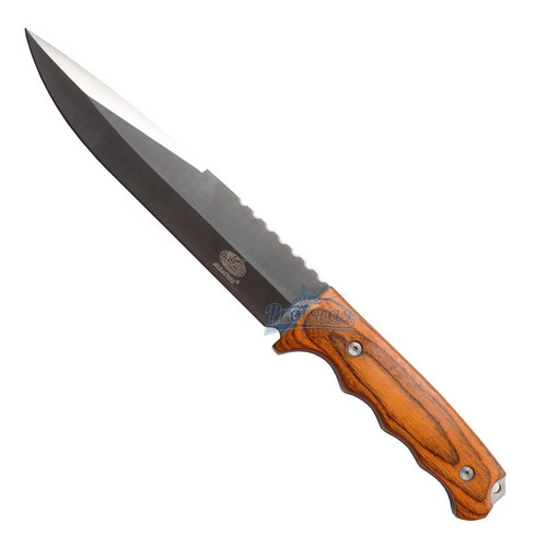 Faca De Caça Albatroz Aço Inox 30cm Cabo De Madeira K107 Nfe