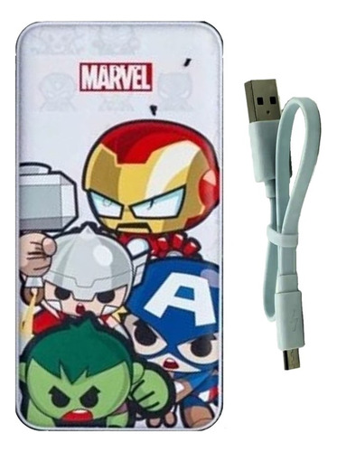 Cargador Portatil 10400mah Modelo Marvel Avengers Tcp0138