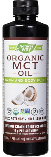 Aceite Mct Organico De Coco Premium Fuente Pura 480 Ml