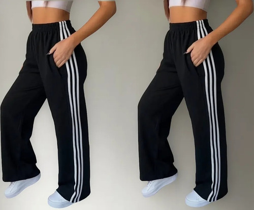 Pack X 2 - Pantalón Jogging Recto 3 Rayas Brands - Mujer