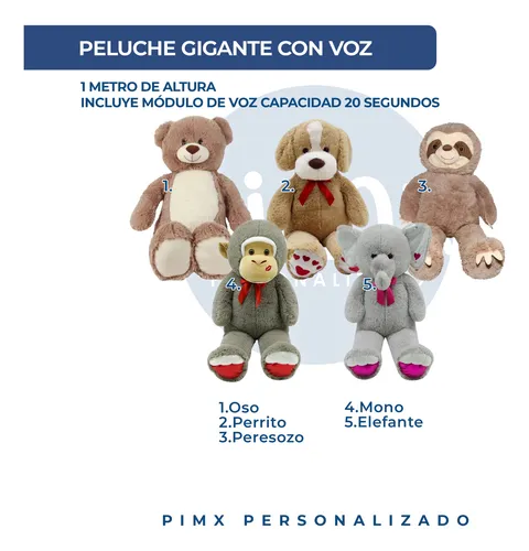 OSO PELUCHE CON GRABACIÓN DE VOZ  Osos de peluche, Peluches, Juguetes y  juegos