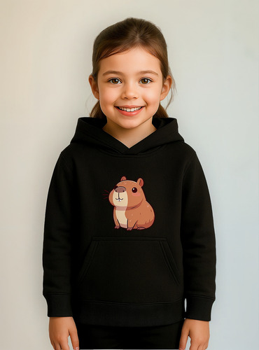 Moletom Com Capuz Infantil Moletom Canguru Capivara Fofinha