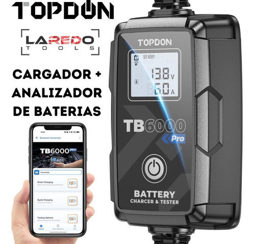 Cargador De Bateria Inteligente Con Mantenimiento + Probador