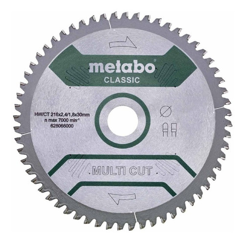 Hoja Sierra Circular Multimaterial 305 Mm 80 Dientes Metabo