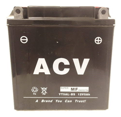 Bateria Moto Acv Acido Libre Mantenimiento 12v 5ah Fz16 110 