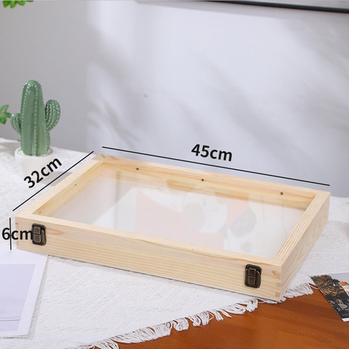 Caja De Sombra Marco De Fotos Caja De Almacenamiento Madera