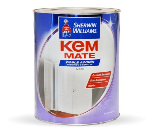 Esmalte Kem Mate Sherwin Williams Negro 4 Lt