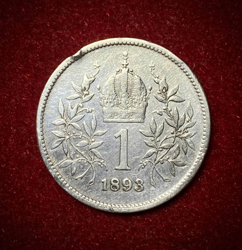 Moneda 1 Corona Austria 1893 Km 2804 Plata 0.835 Oferta