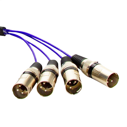 Multicabos Com Conectores Xlr 8 Vias Espaguetado - 8 Metros