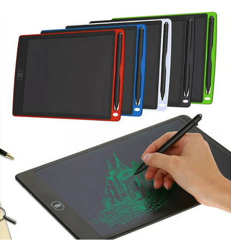 Lousa Magica Infantil Digital 8,5 Lcd Tablet Desenho Escreve Cor Preto