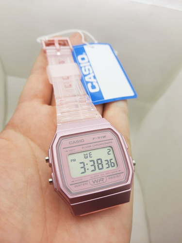 Reloj Casio F-91ws-4df Rosa