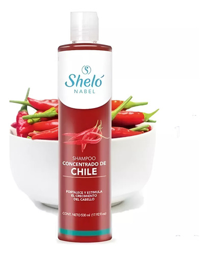Shampoo Con Extracto De Chile Y Aloe Vera 530ml Shelo Nabel