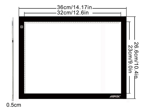 Agptek Nuevo A4 Led Artcraft Tracing Light Pad Área Ac...