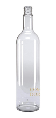 Botella De Vidrio Sunny 1 Litro, Tapó Guala Negra 24 Piezas.
