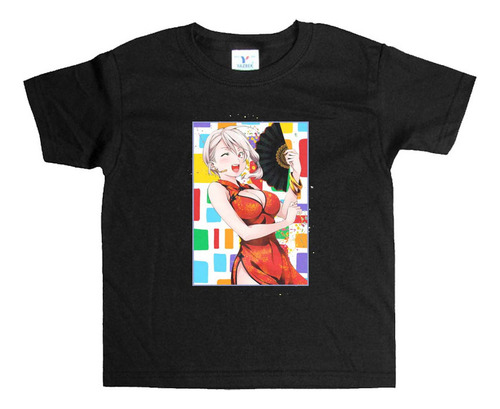 Remera Negra Niños Food Wars Shokugeki No Soma R119