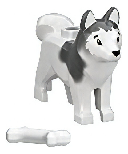 Minifigura De Animal Lego Husky Arctic Sled Dog Bone, Aproxi