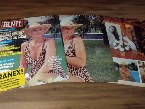 (rp592) Susana Gimenez * Tapa Revista + 4 Pgs * 1990