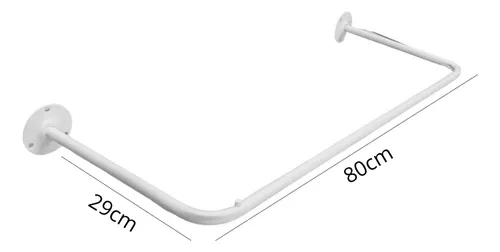 comprar Arara De Parede Cabideiro Loja Closet Quarto Reta 0,80 Cm Cor Branco