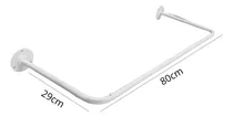 Comprar Arara De Parede Cabideiro Loja Closet Quarto Reta 0,80 Cm Cor Branco