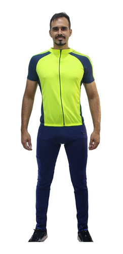 Camiseta Manga Curta Para Ciclismo Zíper Total Extra Grande