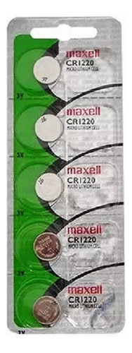 Cinco Baterias Pilha Maxell Cr1220 Bateria Relógio Original