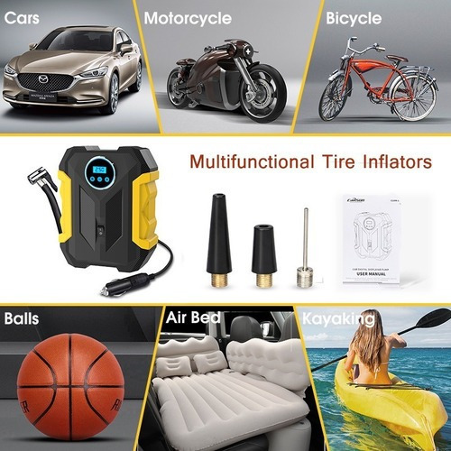 Imagen 3 de 10 de Compresor De Aire Portátil Digital 12v Todo Neumático