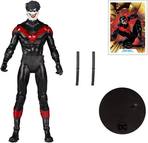 Imagen 2 de 10 de Mcfarlane Figura Nightwing Articulada Dc Batman Multiverso Death Family Escala 18cm Original