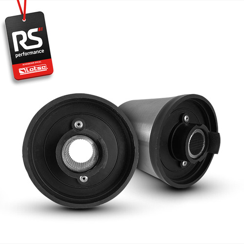 Volante Big Block S Clássico Em Couro Preto + Cubo Alumínio