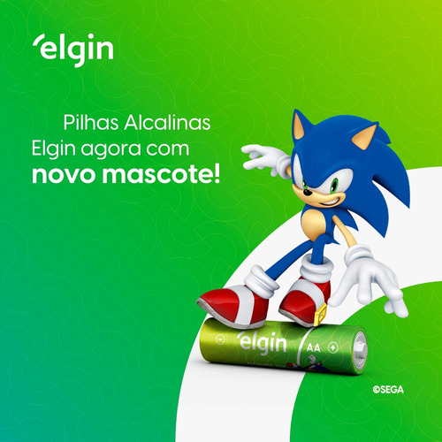Pilha Alcalina Aa Elgin Bateria 2a Pequena 16 Unidades
