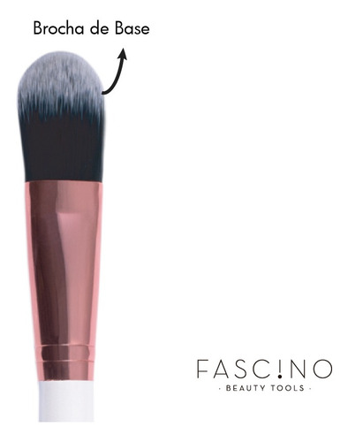 Set 7 Brochas Y Pinceles De Maquillaje Crueltyfree Fascino