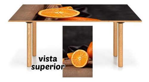 Vinilo Para Mesa Naranja Orange Fruta Comida Semilla M4