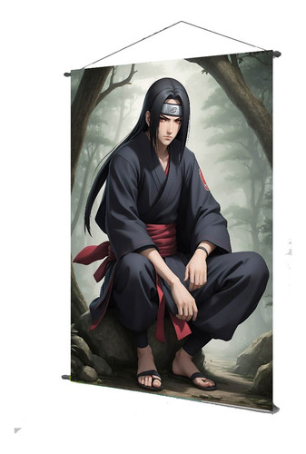Poster En Tela Tipo Pendon Itachi Uchiha