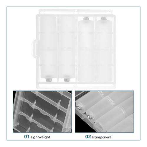 Adaptador Convertidor Aaa A Aa De 4 Piezas Con Caja Para Bat