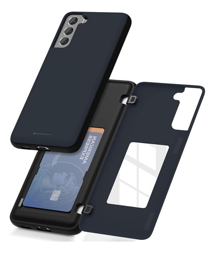 Funda Para Galaxy S21 Plus Goospery Wallet Midnight Blue