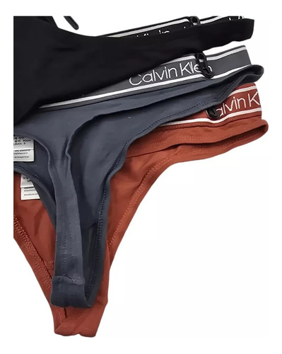 Calvin Klein Set 3 Tangas Bamboo Mujer Originales