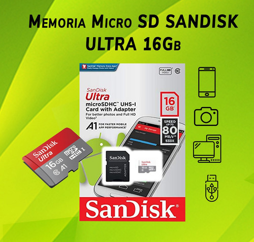 Memoria Micro Sd 16gb 100% Original Clase 10 Selladas