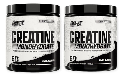 2 Frasco De Creatina Drive 300gr 60sv C/u - Nutrex