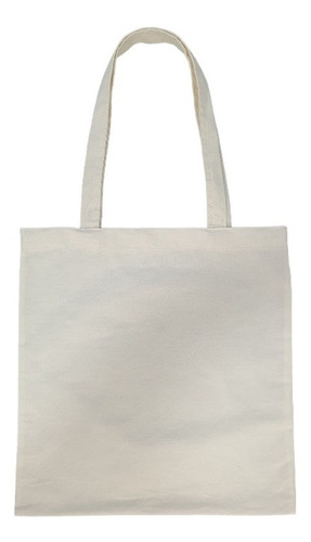 20 Tote Bag De Manta Cruda 40x40 Cm Con Asas Largas Beige
