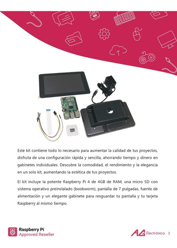 Kit Para Raspberry Pi 4 Con Gabinete Y Display