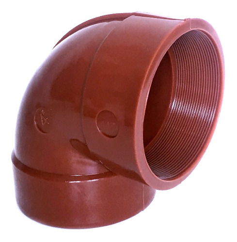 Codo Hh De 3'' Inyectal Linea Marron Polipropileno *