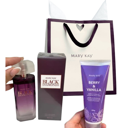 Perfume Feminino Black Diamonds + Hidratante Corporal Mk