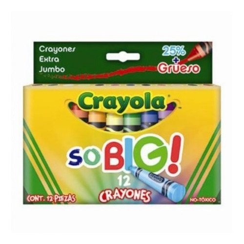 Caja De Crayon Extra Jumbo So Big Marca Crayola 12 Pz