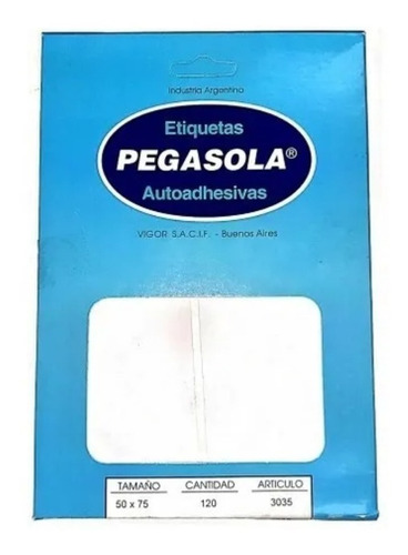 Etiquetas Pegasola X 30 Planchas Todas Las Medidas