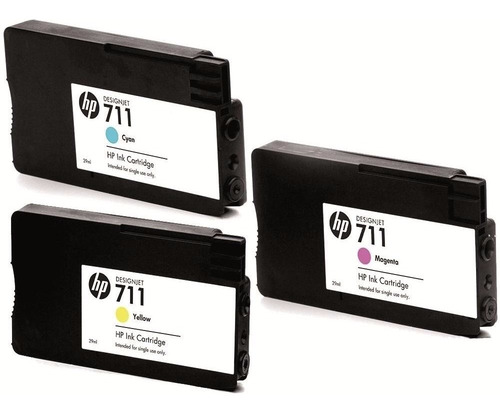 Imagen 3 de 10 de Cartucho Hp 711 Negro + 711 Cian Magenta Amarillo T120 T520