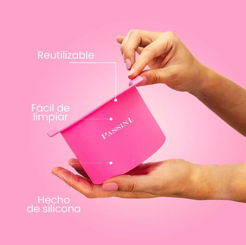 Passini Pot Silicon Cera Española + Mascarilla + Palitas Rosa Chicle