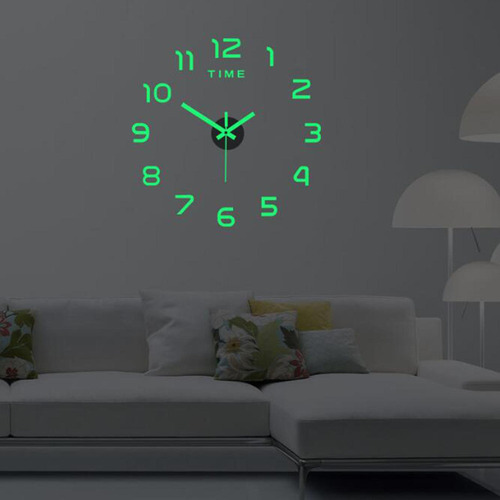 Reloj Mural Luminoso Pegatinas 3d Pegatina De Pared, Diseño