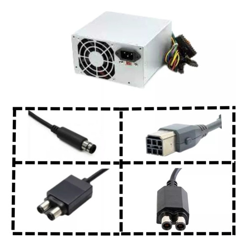 Fuente Xbox Slim Pc 220v Atx 1año De Garantía