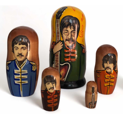 Matrioska Los Beatles 5 Piezas