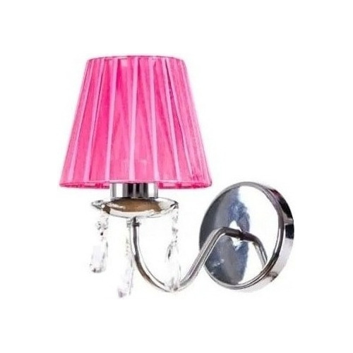 Aplique London Rosa Cairel Cristal Pantalla Organza E-27