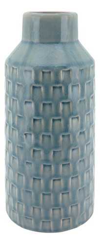 Amabel Vaso Decorativo 26x12x12cm Cerâmica Azul